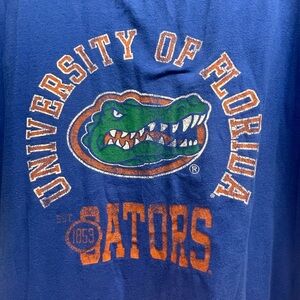 University Of Florida Gators Blue T-Shirt, J-America Unisex XL. UF Gator Logo.